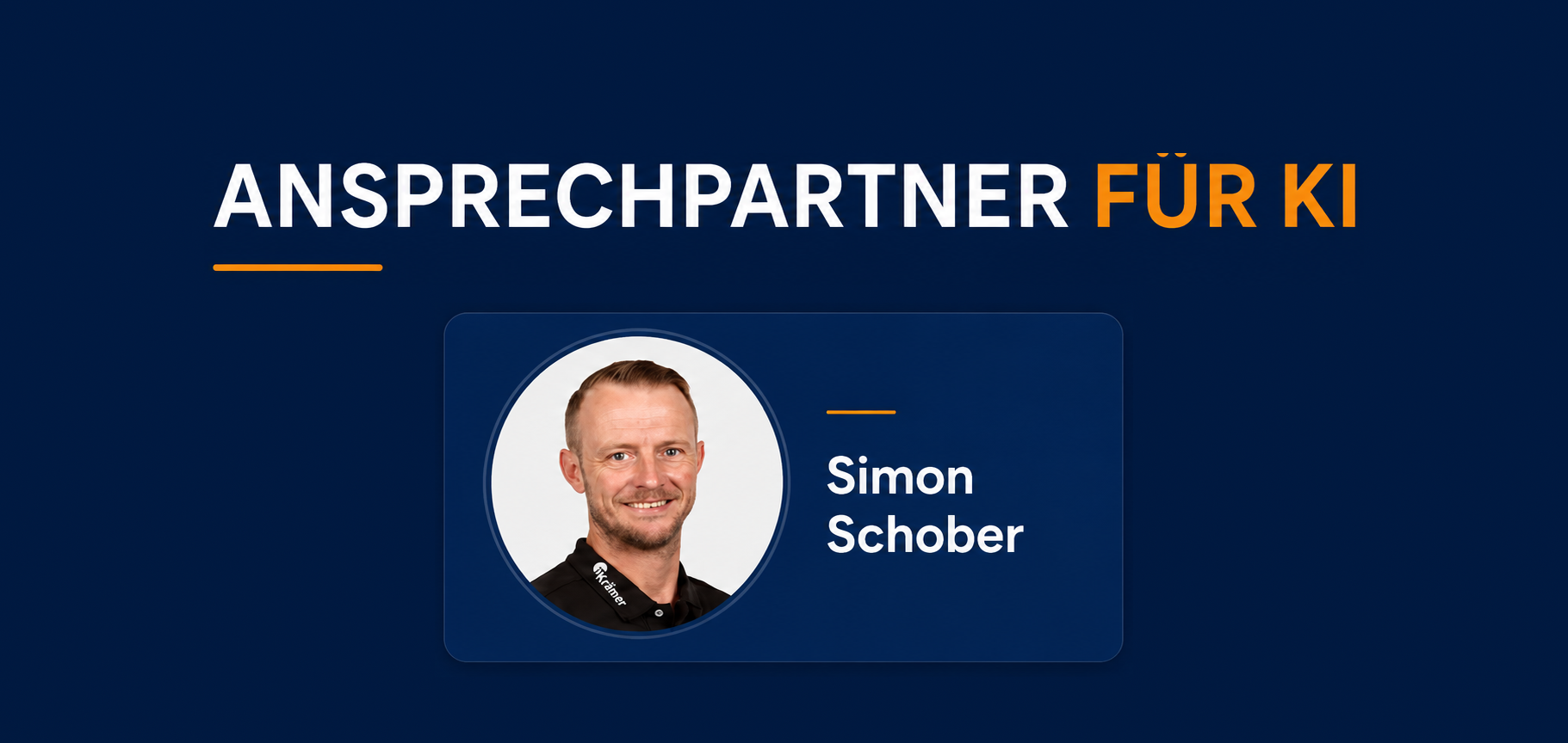 Ansprechpartner für KI: Simon Schober von Krämer IT